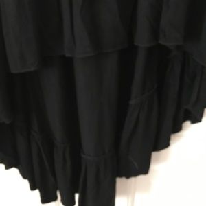 Hi-Low Black Skirt w/ Brown Lace Up Waist Sz. 3X